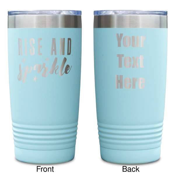 Glitter / Sparkle Quotes and Sayings Teal Polar Camel Tumbler - 20oz -Double Sided - Approval