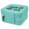 Glitter / Sparkle Quotes and Sayings Travel Jewelry Boxes - Leather - Teal - View from Rear