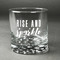 Glitter / Sparkle Quotes and Sayings Whiskey Glass - Front/Approval
