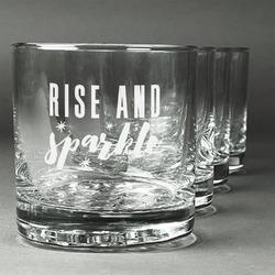 Glitter / Sparkle Quotes and Sayings Whiskey Glasses (Set of 4)