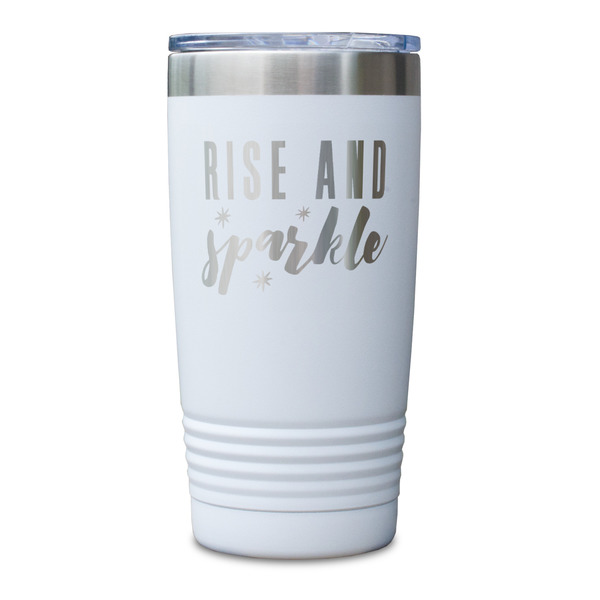 Glitter / Sparkle Quotes and Sayings White Polar Camel Tumbler - 20oz - Single Sided - Approval