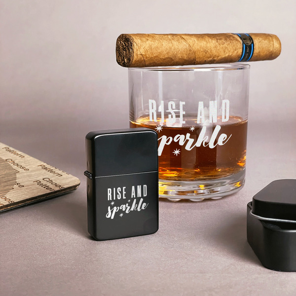 Glitter / Sparkle Quotes and Sayings Windproof Lighters - Black - In Context