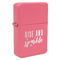 Glitter / Sparkle Quotes and Sayings Windproof Lighters - Pink - Front/Main