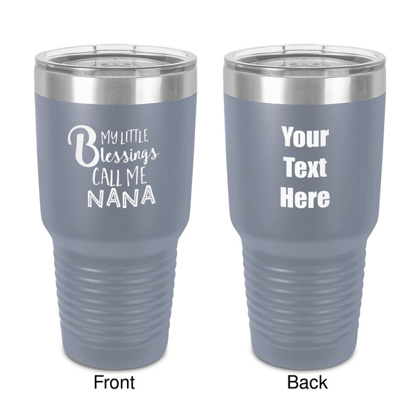 Custom Grandparent Quotes and Sayings 30 oz Stainless Steel Tumbler - Grey - Double-Sided