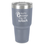 Grandparent Quotes and Sayings 30 oz Stainless Steel Tumbler - Grey - Single-Sided