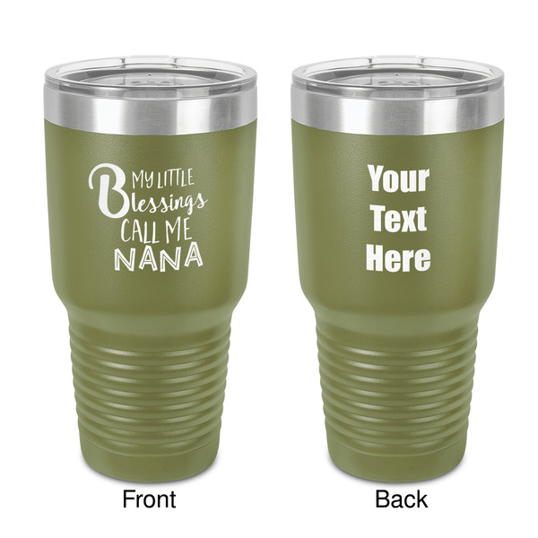 Custom Grandparent Quotes and Sayings 30 oz Stainless Steel Tumbler - Olive - Double-Sided
