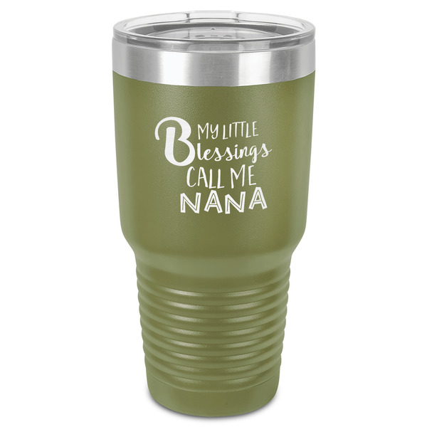 Custom Grandparent Quotes and Sayings 30 oz Stainless Steel Tumbler - Olive - Single-Sided