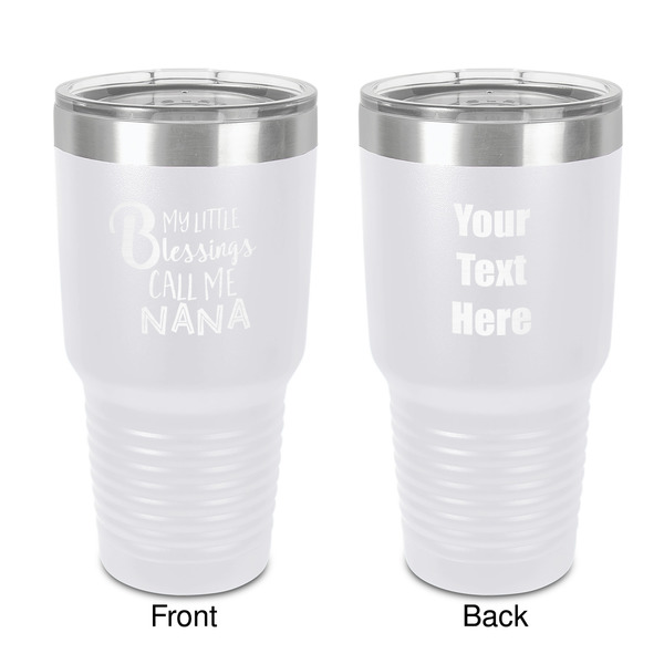Custom Grandparent Quotes and Sayings 30 oz Stainless Steel Tumbler - White - Double-Sided