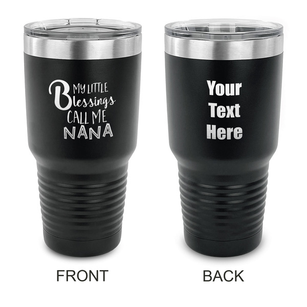 Custom Grandparent Quotes and Sayings 30 oz Stainless Steel Tumbler - Black - Double Sided
