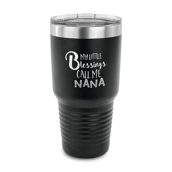 Custom Grandparent Quotes and Sayings 30 oz Stainless Steel Tumbler - Black - Single Sided