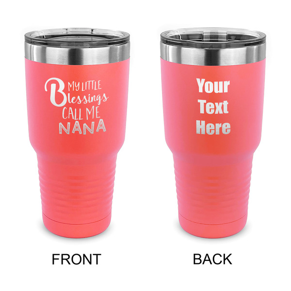 Custom Grandparent Quotes and Sayings 30 oz Stainless Steel Tumbler - Coral - Double Sided
