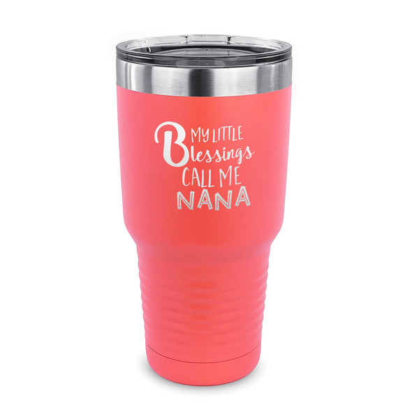 Custom Grandparent Quotes and Sayings 30 oz Stainless Steel Tumbler - Coral - Single Sided