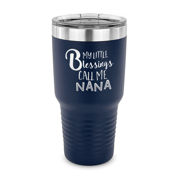 Custom Grandparent Quotes and Sayings 30 oz Stainless Steel Tumbler - Navy - Single Sided