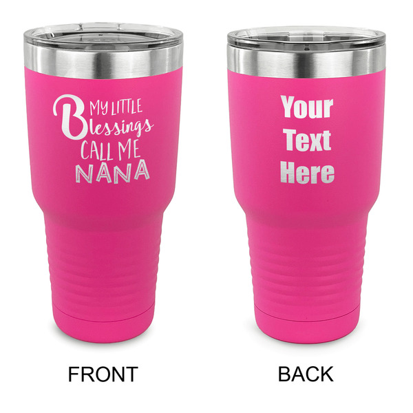 Custom Grandparent Quotes and Sayings 30 oz Stainless Steel Tumbler - Pink - Double Sided