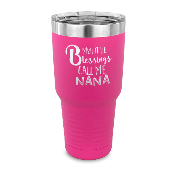 Custom Grandparent Quotes and Sayings 30 oz Stainless Steel Tumbler - Pink - Single Sided