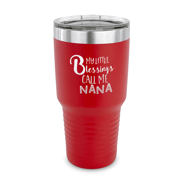 Custom Grandparent Quotes and Sayings 30 oz Stainless Steel Tumbler - Red - Single Sided