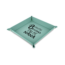 Grandparent Quotes and Sayings 6" x 6" Teal Faux Leather Valet Tray