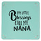 Grandparent Quotes and Sayings 9" x 9" Teal Leatherette Snap Up Tray - APPROVAL