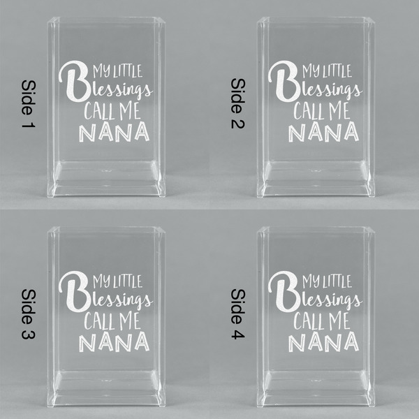 Grandparent Quotes and Sayings Acrylic Pen Holder - All Sides