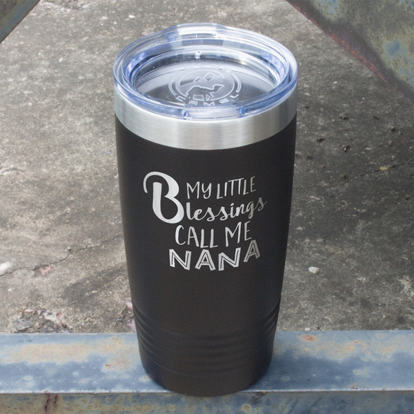 Grandparent Quotes and Sayings Black Polar Camel Tumbler - 20oz - Angled