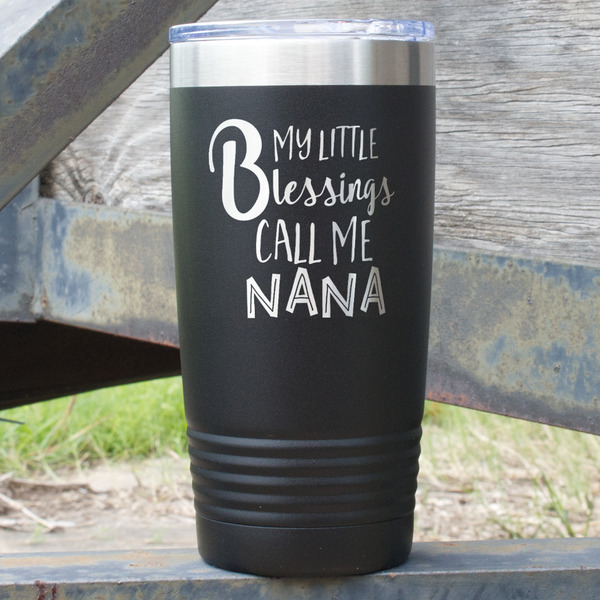 Custom Grandparent Quotes and Sayings 20 oz Stainless Steel Tumbler - Black - Double Sided