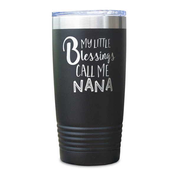 Grandparent Quotes and Sayings Black Polar Camel Tumbler - 20oz - Single Sided - Approval
