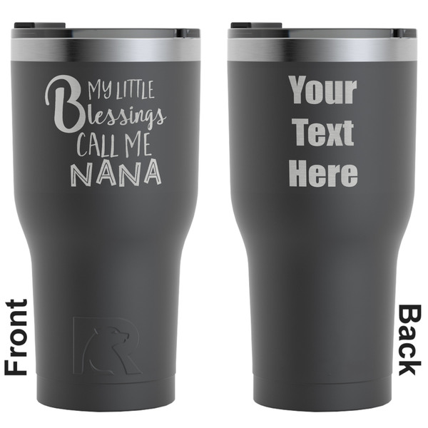 Custom Grandparent Quotes and Sayings RTIC Tumbler - Black - Engraved Front & Back (Personalized)