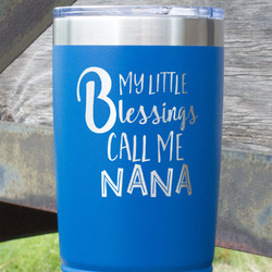 Grandparent Quotes and Sayings 20 oz Stainless Steel Tumbler - Royal Blue - Double Sided