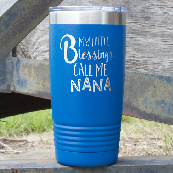 Custom Grandparent Quotes and Sayings 20 oz Stainless Steel Tumbler - Royal Blue - Single Sided