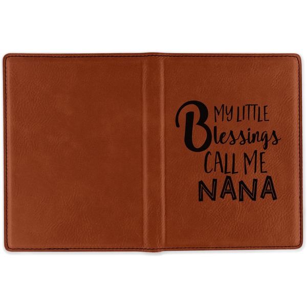 Grandparent Quotes and Sayings Cognac Leather Passport Holder Outside Single Sided - Apvl