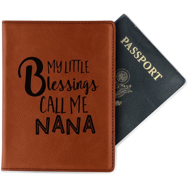 Custom Grandparent Quotes and Sayings Passport Holder - Faux Leather