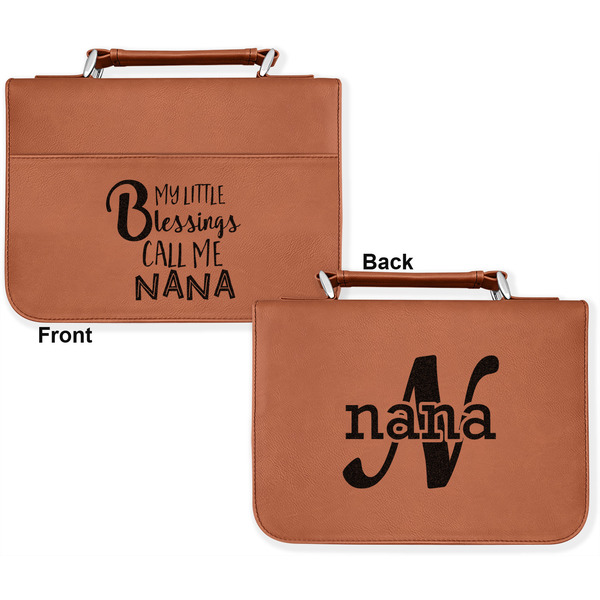 Grandparent Quotes and Sayings Cognac Leatherette Bible Covers - Large Double Sided Apvl