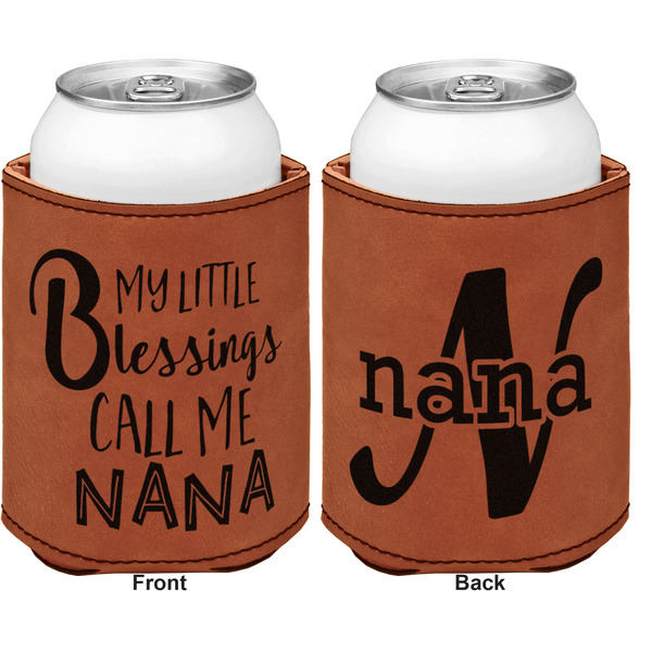 Grandparent Quotes and Sayings Cognac Leatherette Can Sleeve - Double Sided Front and Back