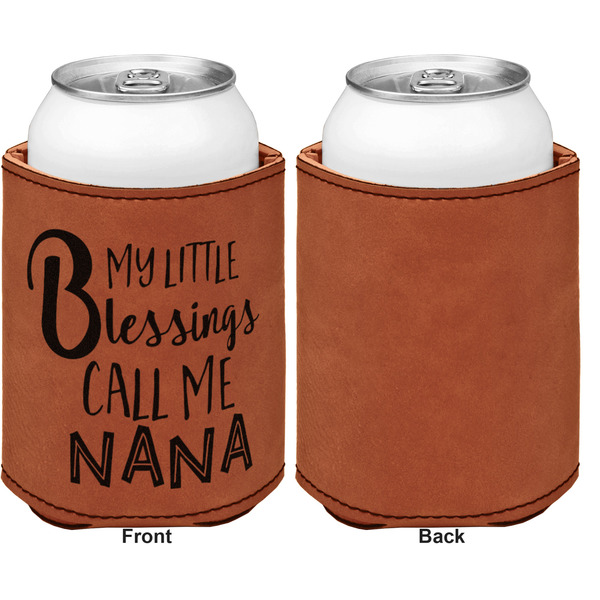 Grandparent Quotes and Sayings Cognac Leatherette Can Sleeve - Single Sided Front and Back