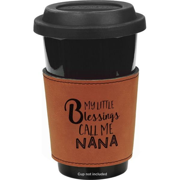 Custom Grandparent Quotes and Sayings Leatherette Cup Sleeve - Single Sided