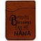 Grandparent Quotes and Sayings Cognac Leatherette Phone Wallet close up