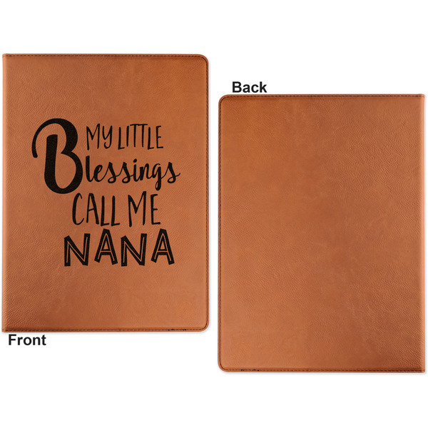 Grandparent Quotes and Sayings Cognac Leatherette Portfolios with Notepad - Large - Single Sided - Apvl