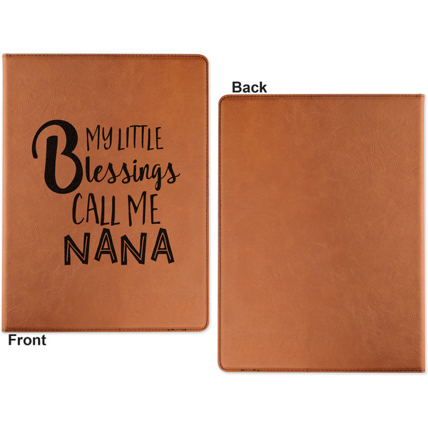 Grandparent Quotes and Sayings Cognac Leatherette Portfolios with Notepad - Small - Single Sided- Apvl