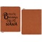 Grandparent Quotes and Sayings Cognac Leatherette Zipper Portfolios with Notepad - Single Sided - Apvl