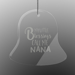 Grandparent Quotes and Sayings Engraved Glass Ornament - Bell
