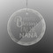 Grandparent Quotes and Sayings Engraved Glass Ornament - Round (Front)