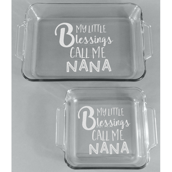 Grandparent Quotes and Sayings Glass Baking Dish Set - FRONT