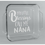 Grandparent Quotes and Sayings Glass Cake Dish - 8in x 8in