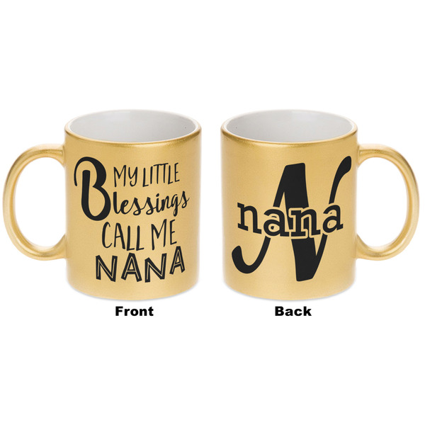 Grandparent Quotes and Sayings Gold Mug - Apvl