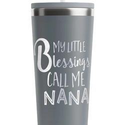 Grandparent Quotes and Sayings RTIC Everyday Tumbler with Straw - 28oz - Grey - Single-Sided