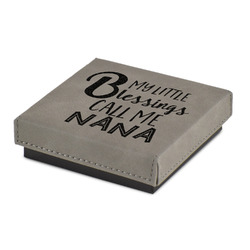 Grandparent Quotes and Sayings Jewelry Gift Box - Engraved Leather Lid