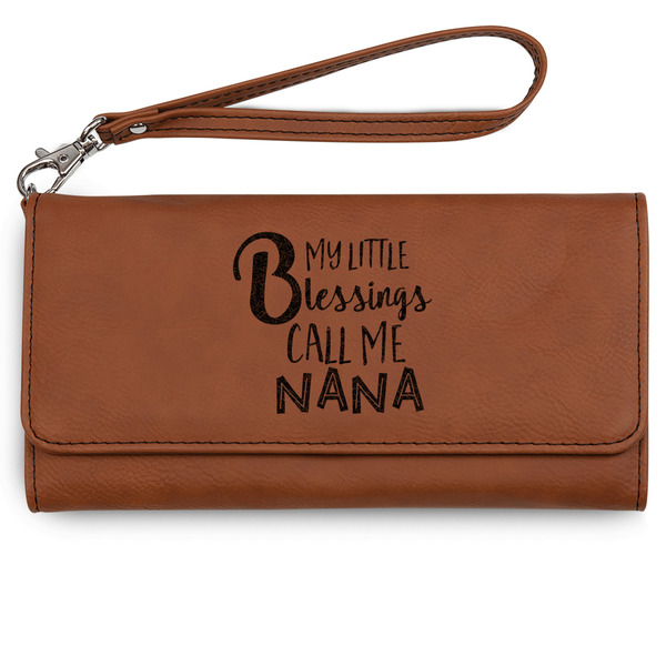 Custom Grandparent Quotes and Sayings Ladies Leatherette Wallet - Laser Engraved