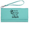 Grandparent Quotes and Sayings Ladies Wallet - Leather - Teal - Front View