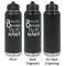 Grandparent Quotes and Sayings Laser Engraved Water Bottles - 2 Styles - Front & Back View