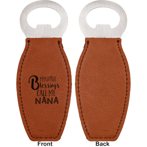 Grandparent Quotes and Sayings Leather Bar Bottle Opener - Front and Back (single sided)